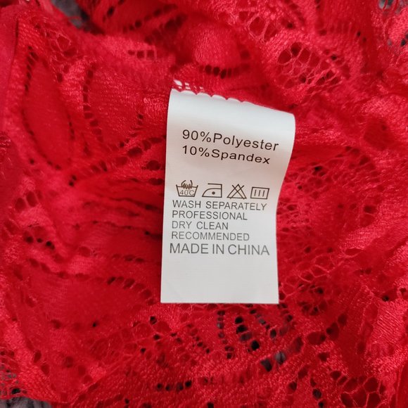 Lace Teddy Bodysuit Lingerie Crisscross Back Straps - Picture 5 of 5